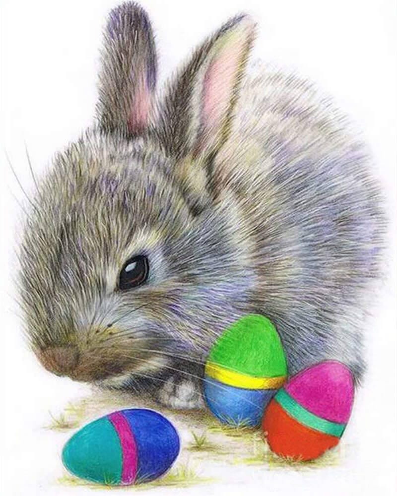 paintingnumberart Easter Bunny Eggs – Paint By Numbers Kit
