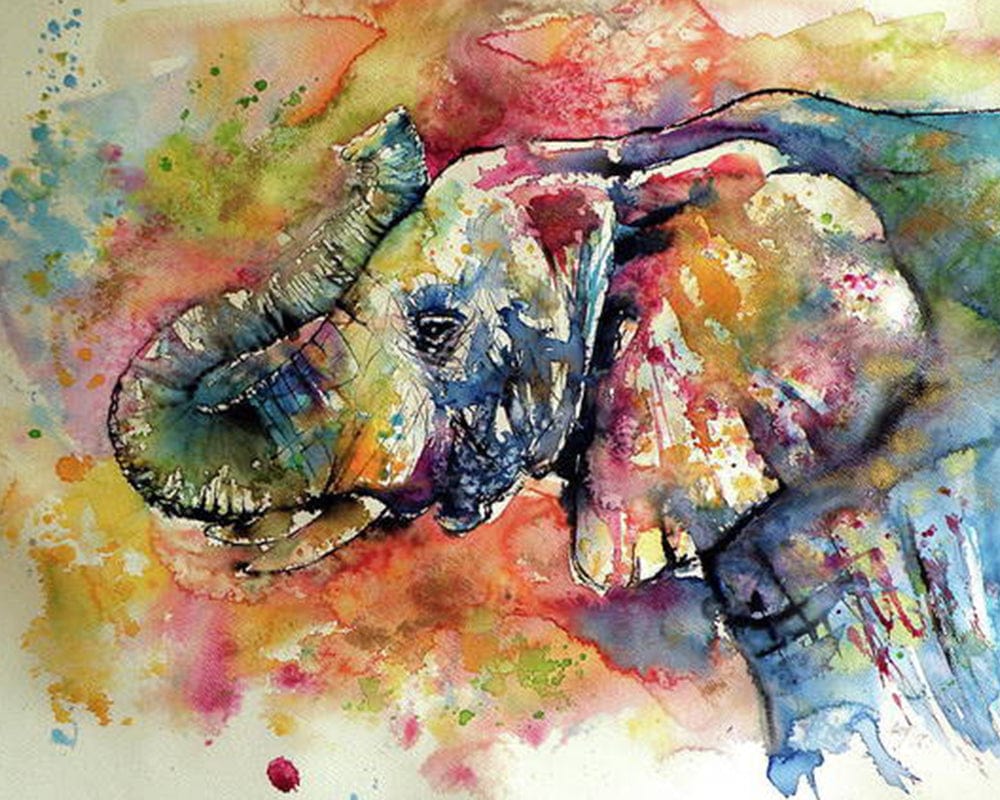 paintingnumberart Elephant- Paint by number kit
