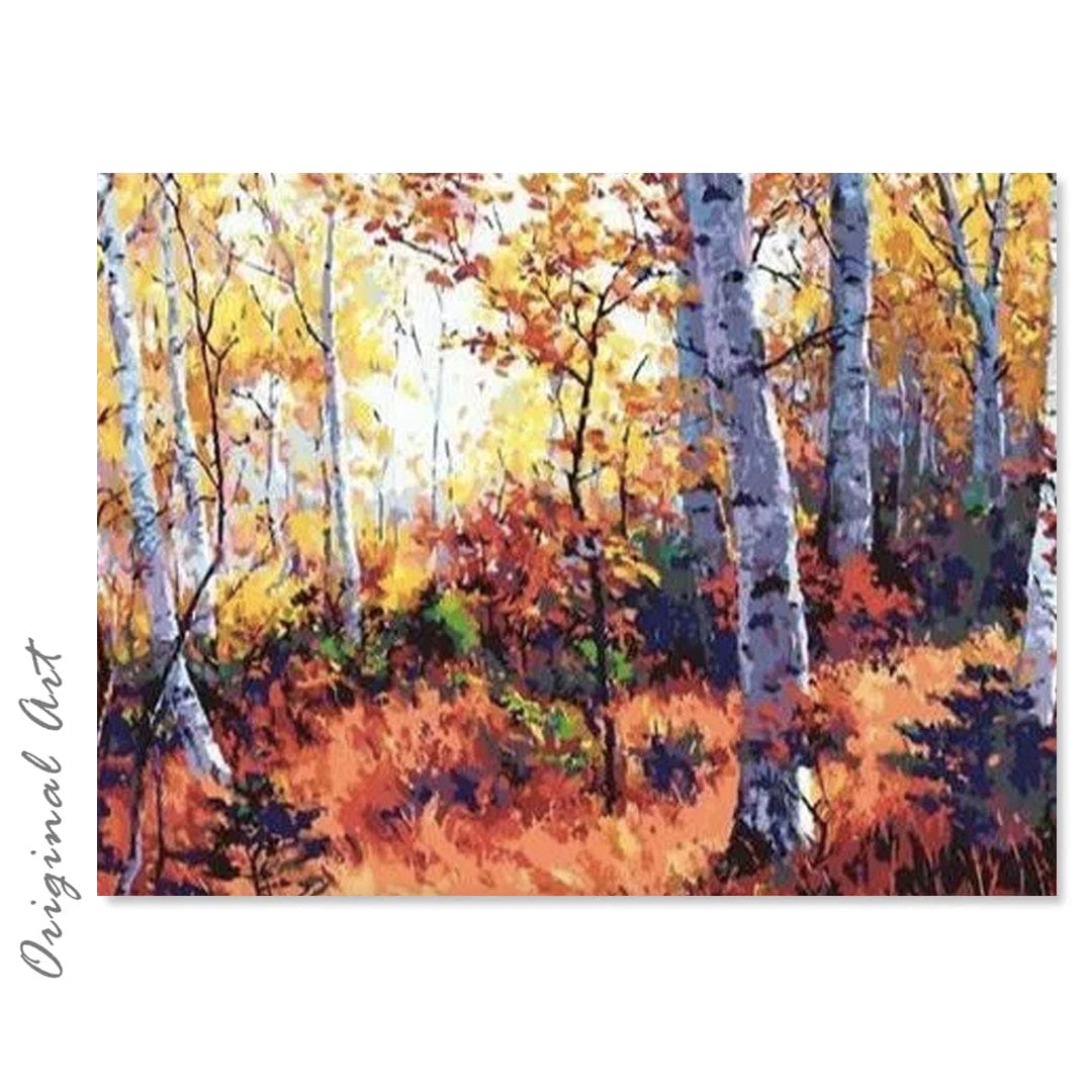 paintingnumberart Fall Forest Landscape – Paint by Number Kit