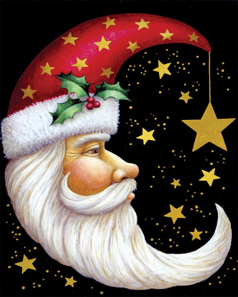 paintingnumberart Family Garden Santa Moon-Paint by Numbers Kit