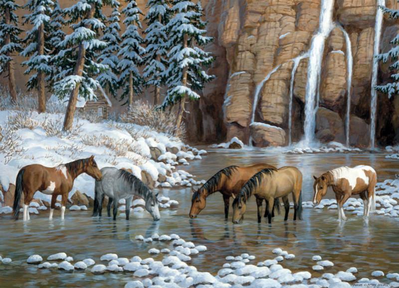 paintingnumberart Flock of Horses – Animals Paint By Number