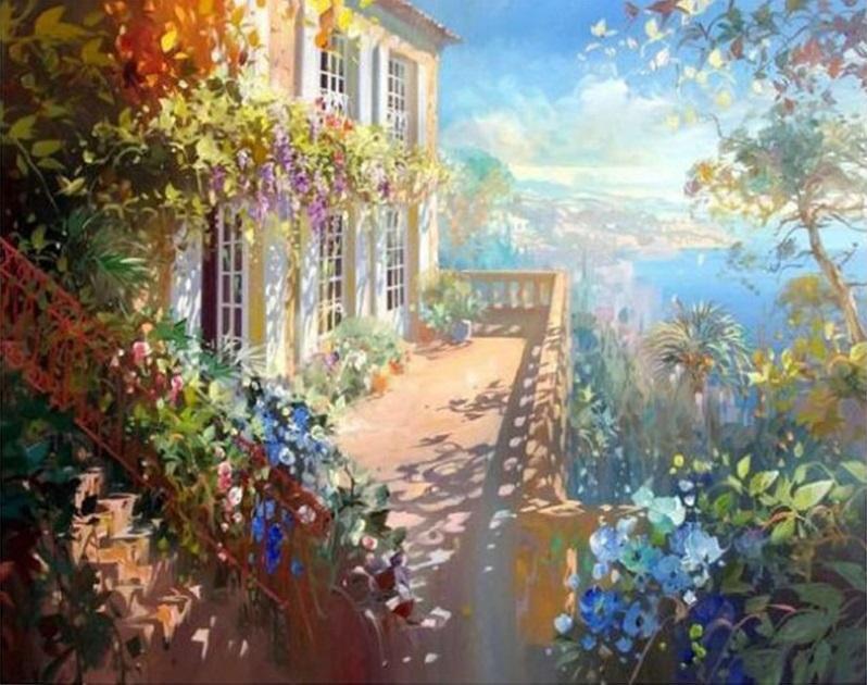 paintingnumberart Flower House – Flowers Paint By Number