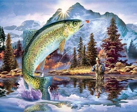paintingnumberart Fly Fish – Animals Paint By Number