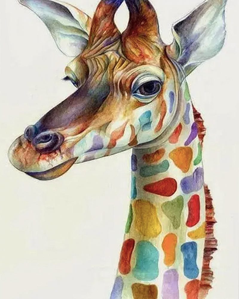 paintingnumberart Funny Colourful Giraffe – Animals Paint By Number
