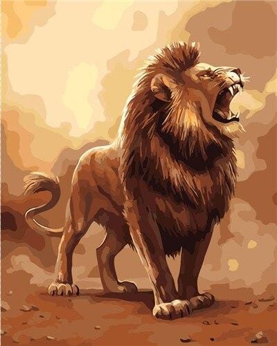 paintingnumberart Furious Lion – Animals Paint By Number