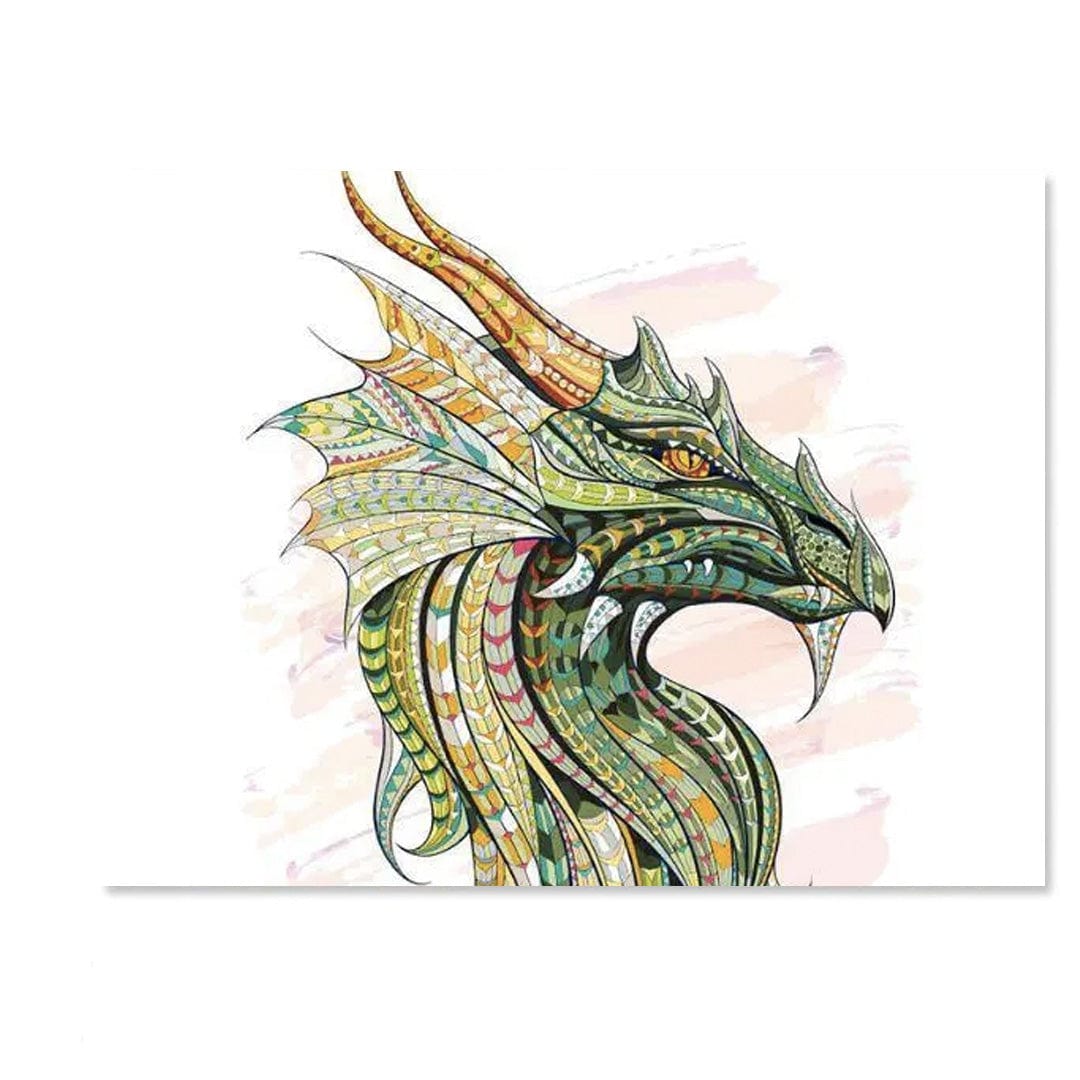 paintingnumberart Green Dragon – Animals Paint By Number