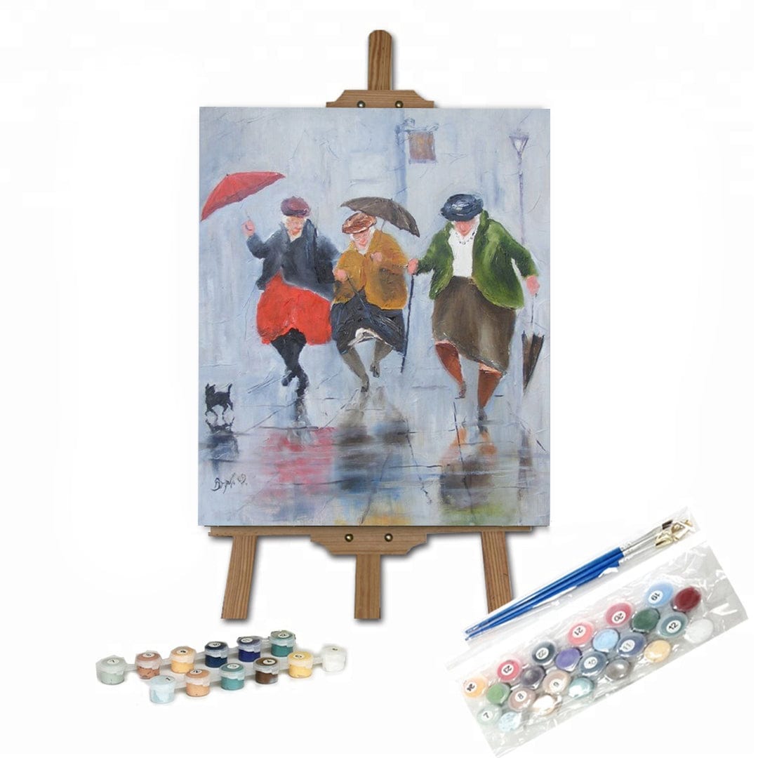 paintingnumberart Happy rainy day-Paint by number kit