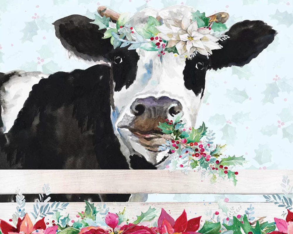 paintingnumberart Holiday Crazy Cow-Paint by Numbers Kit