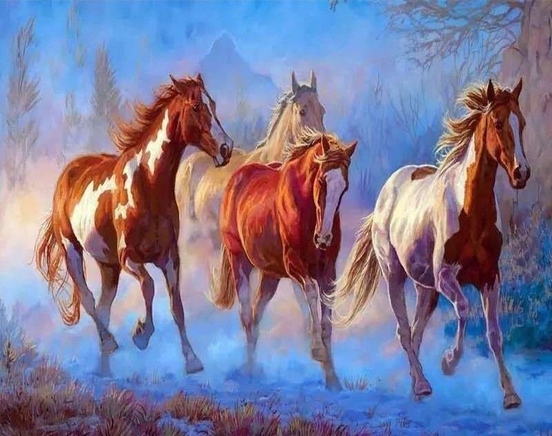 paintingnumberart Horses Painting – Animals Paint By Number