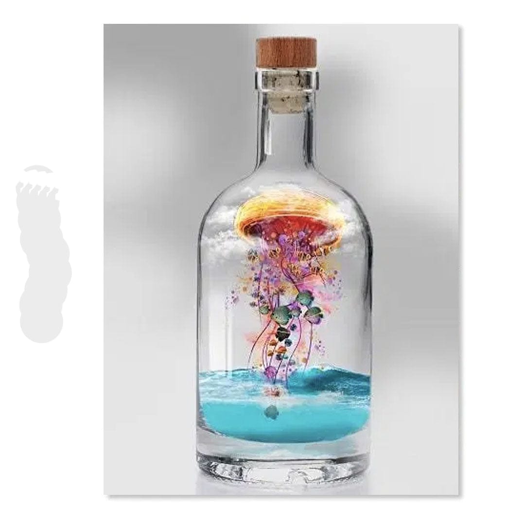 paintingnumberart Jellyfish In Bottle – Animals Paint By Numbers