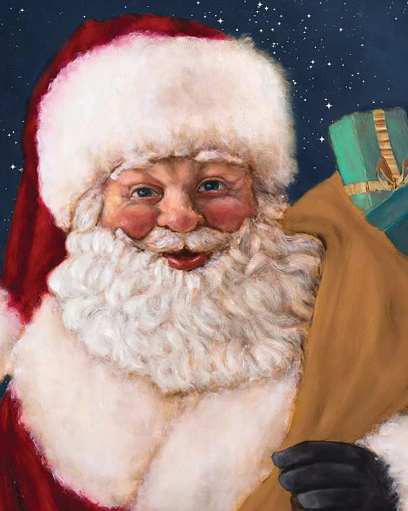paintingnumberart Jolly Saint Nick With Starry Night-Paint by Numbers Kit