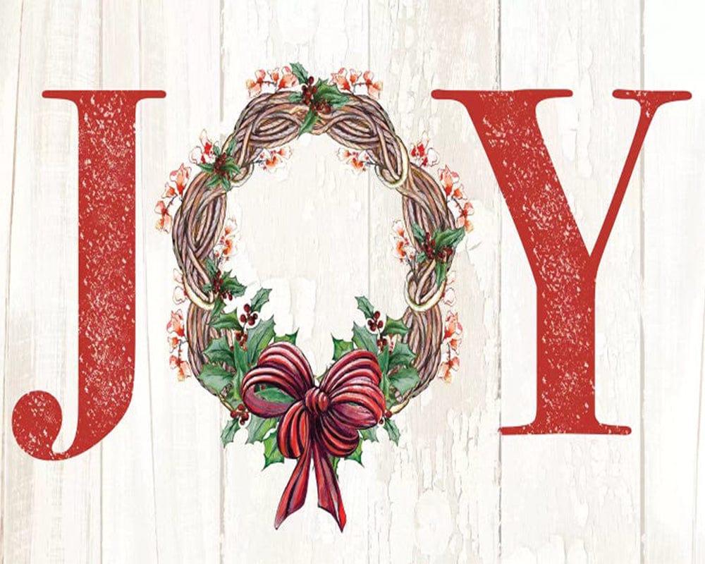 paintingnumberart Joyeux Noel Wreath-Paint by Numbers Kit