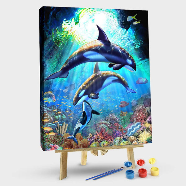 paintingnumberart Killer whale-Paint by Numbers Kit