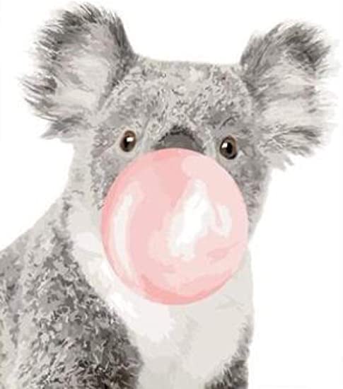 paintingnumberart Koala with Bubble gum – Animals Paint By Number