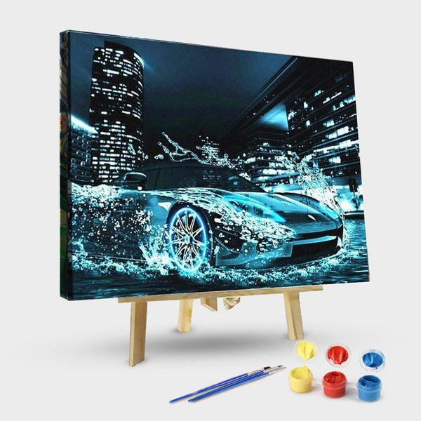 paintingnumberart Lightning Fast Super Car – Cars & Bikes Paint By Number