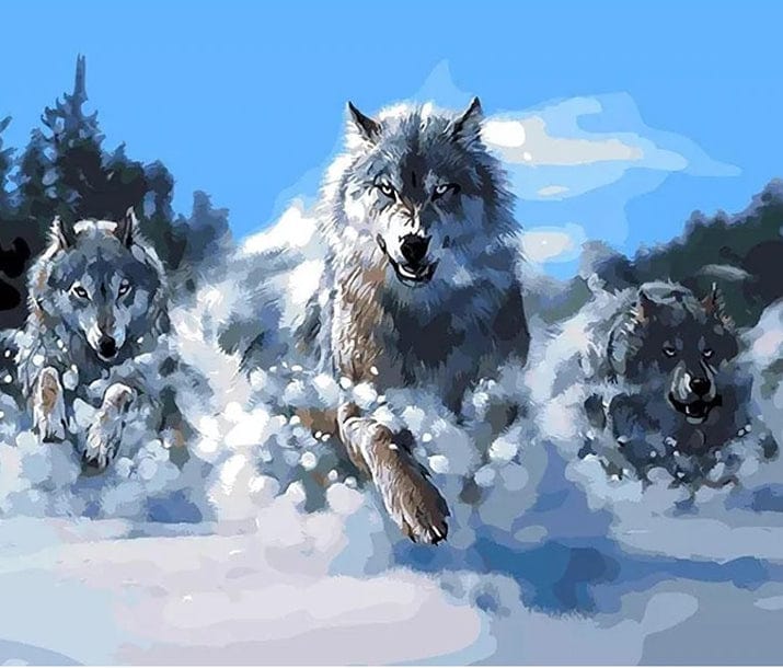 paintingnumberart Lion Watch His Cubs – Animals Paint By Number