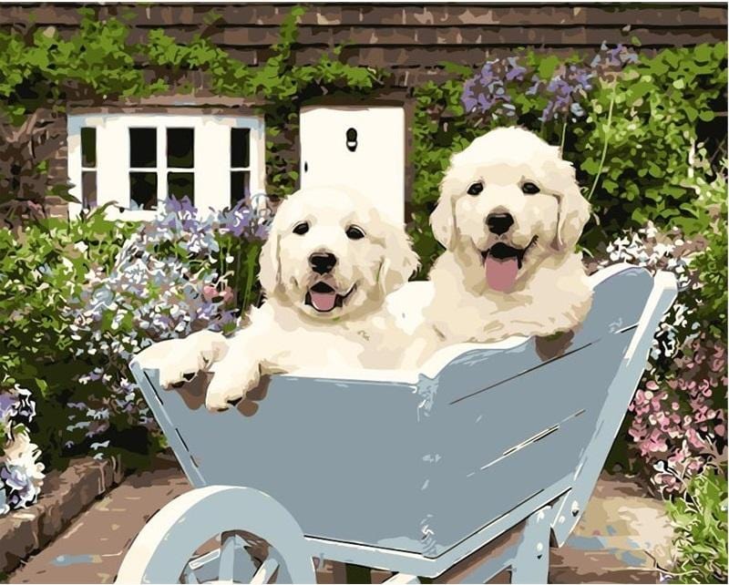 paintingnumberart Lovely Dogs – Animals Paint By Number
