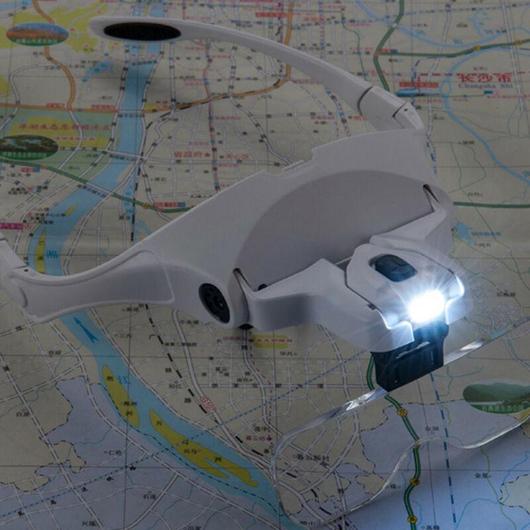 paintingnumberart Magnifier Glasses LED Lighted Headband Magnifier Lamp