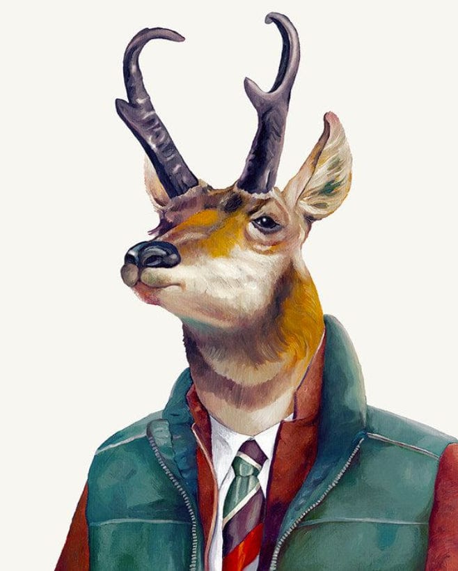 paintingnumberart Mr Deer with a Tie– Paint By Number