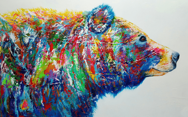 paintingnumberart Multicolor Bear – Animals Paint By Number