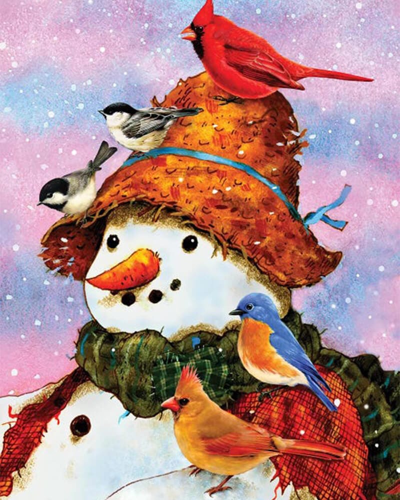 paintingnumberart Northwoods Snowman-Paint by Numbers Kit