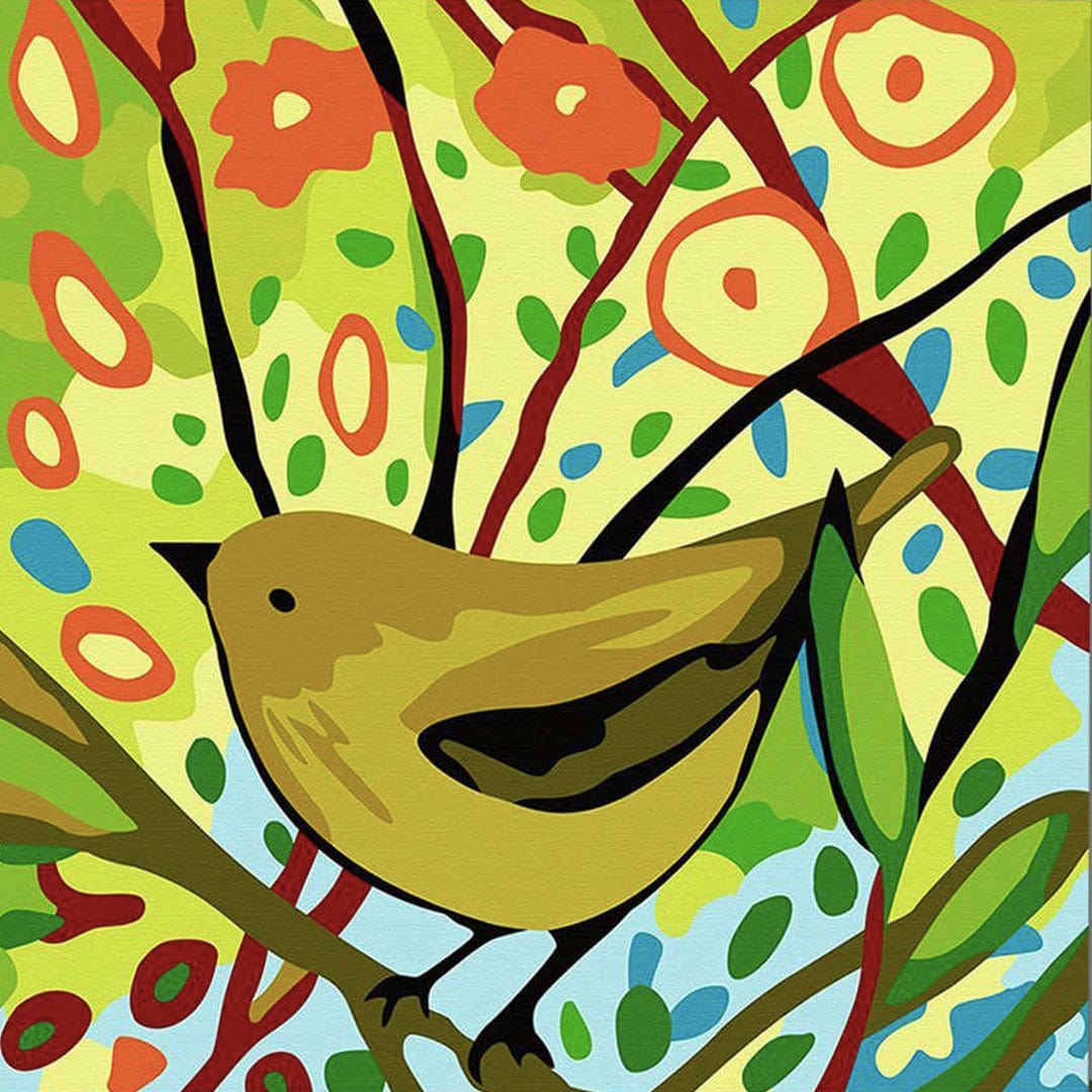 paintingnumberart Oil Paiting Bird-Mini DIY Paint by Numbers Kit