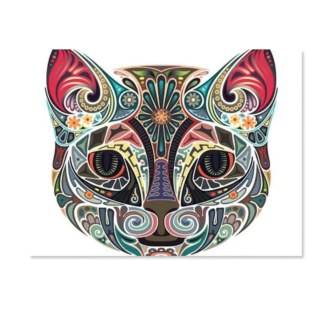 paintingnumberart Ornamental Cat Colored – Animals Paint By Number