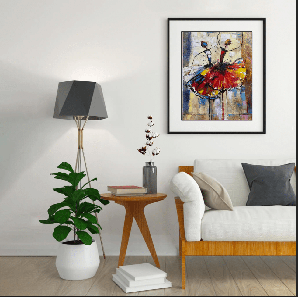 paintingnumberart Paint By Numbers Kit-Abstract Ballet Dancer HandPainted