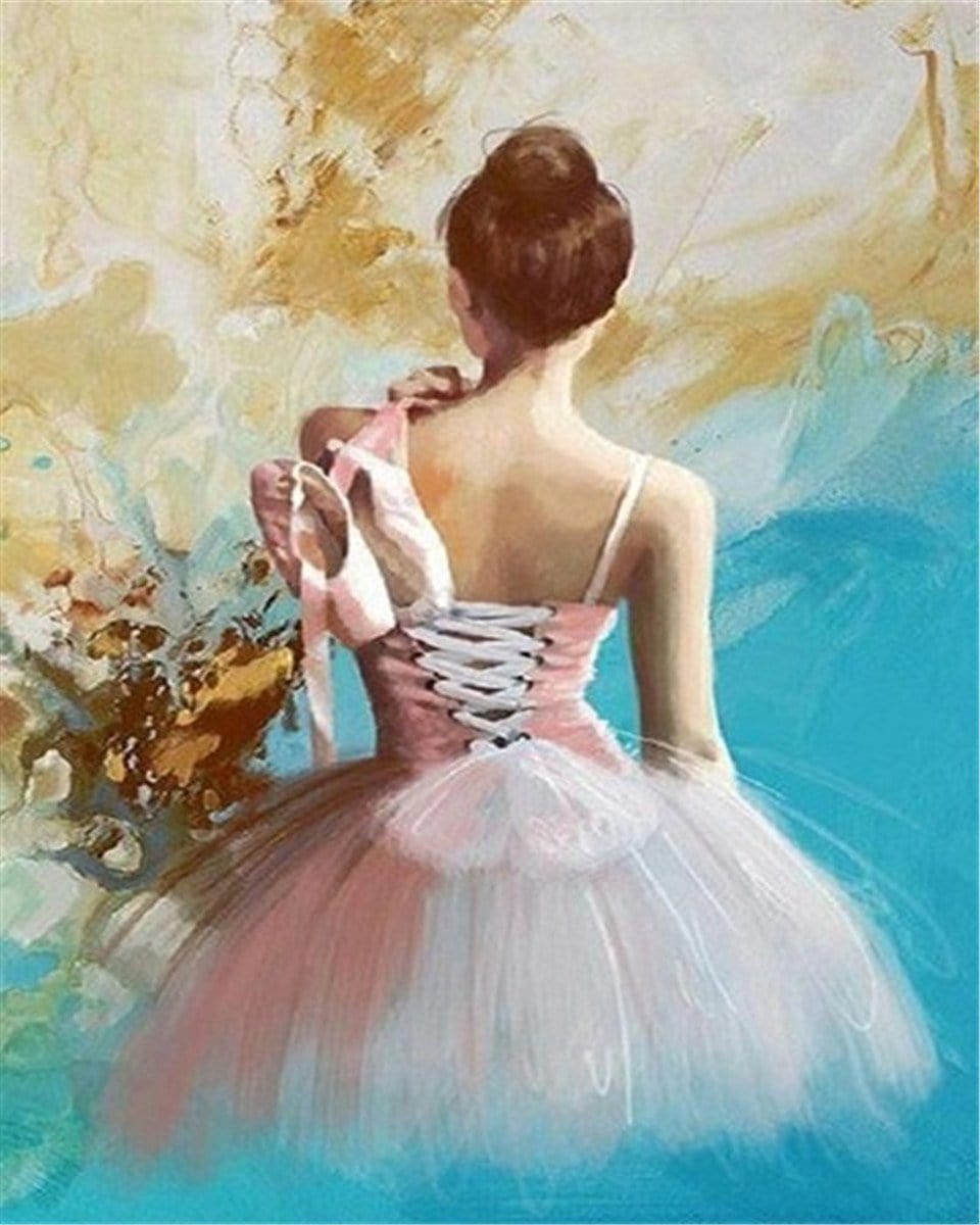 paintingnumberart Paint By Numbers Kit-Ballet dancer after practice