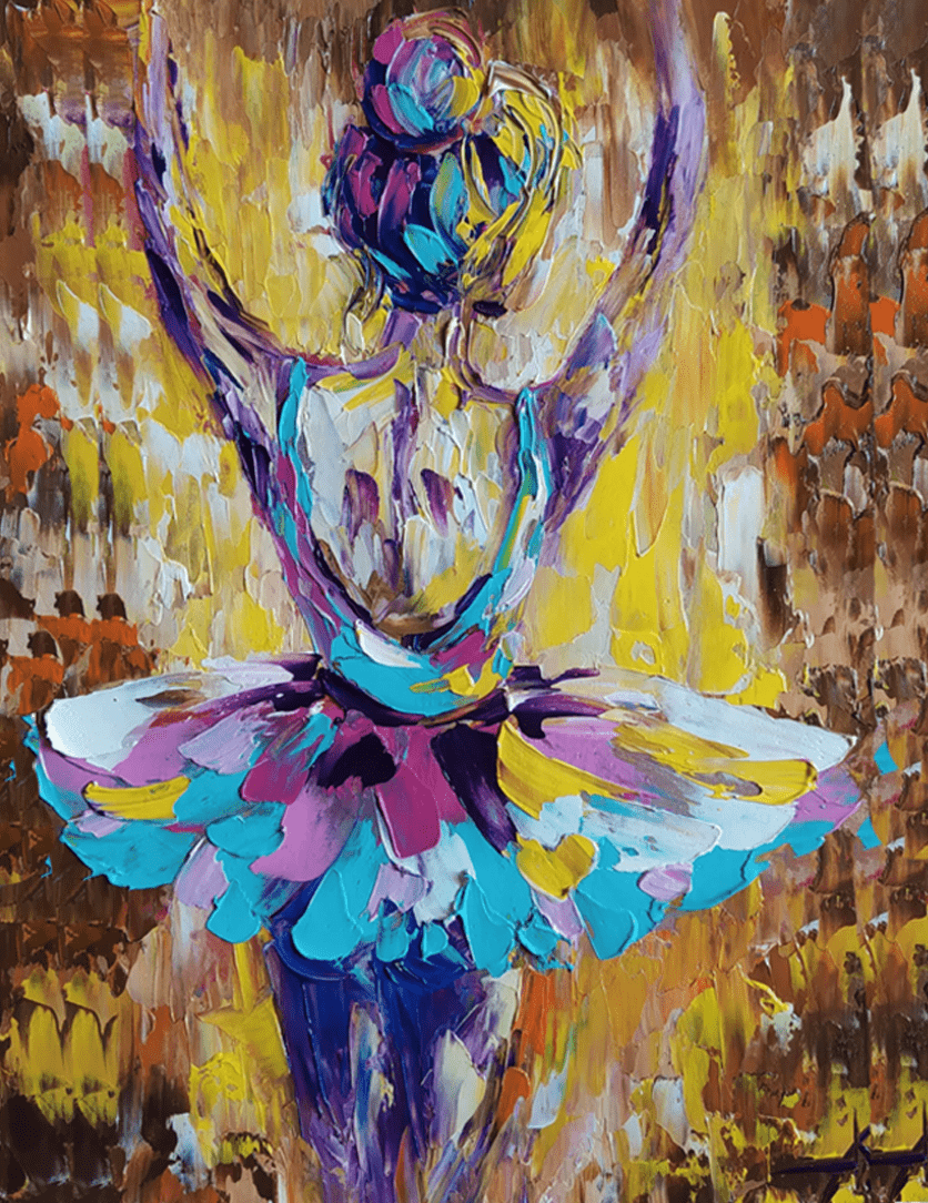 paintingnumberart Paint By Numbers Kit-Ballet dancer under street lights
