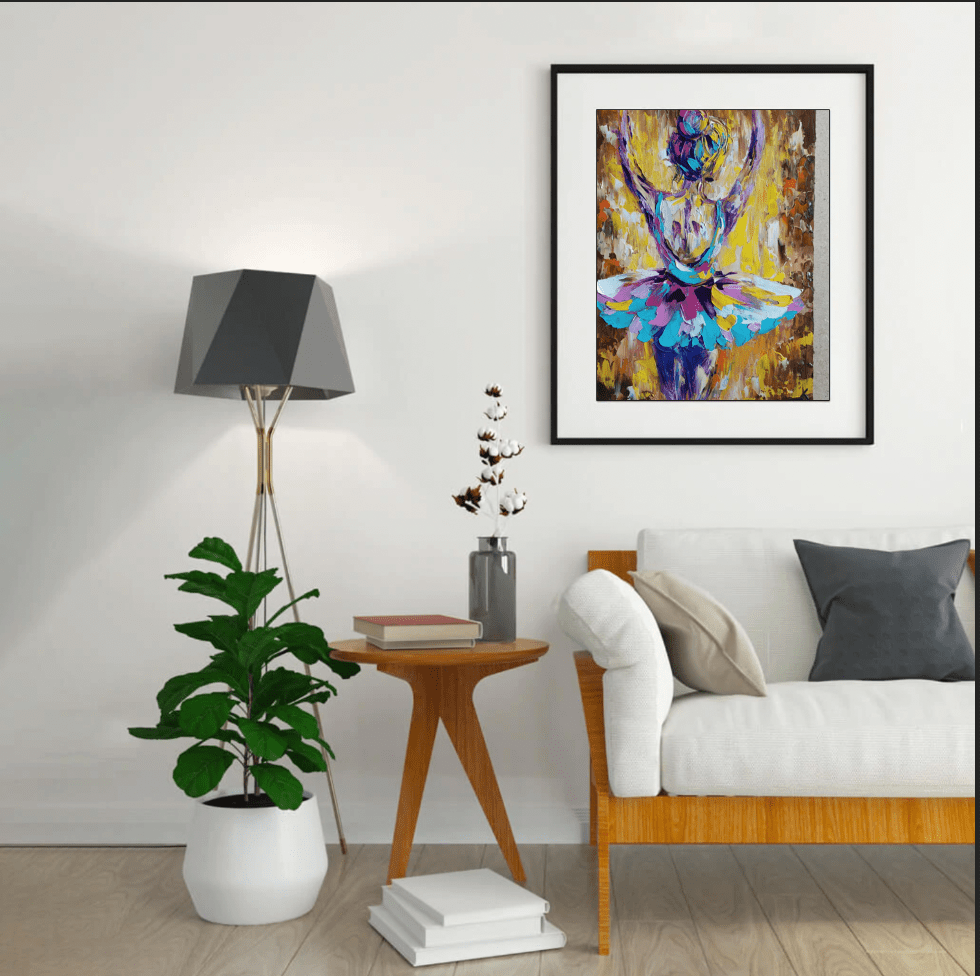 paintingnumberart Paint By Numbers Kit-Ballet dancer under street lights