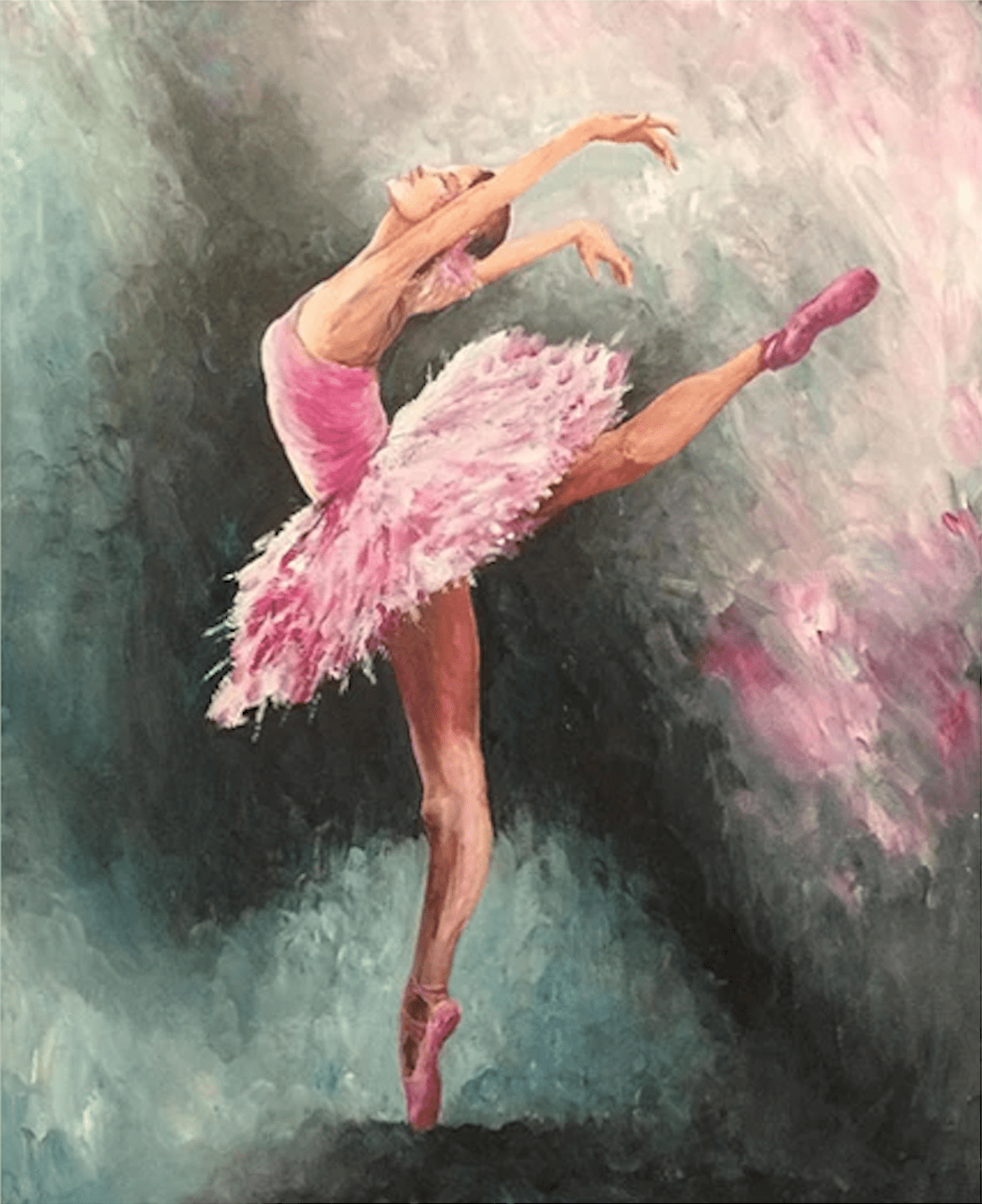 paintingnumberart Paint By Numbers Kit-Ballet Girl pink