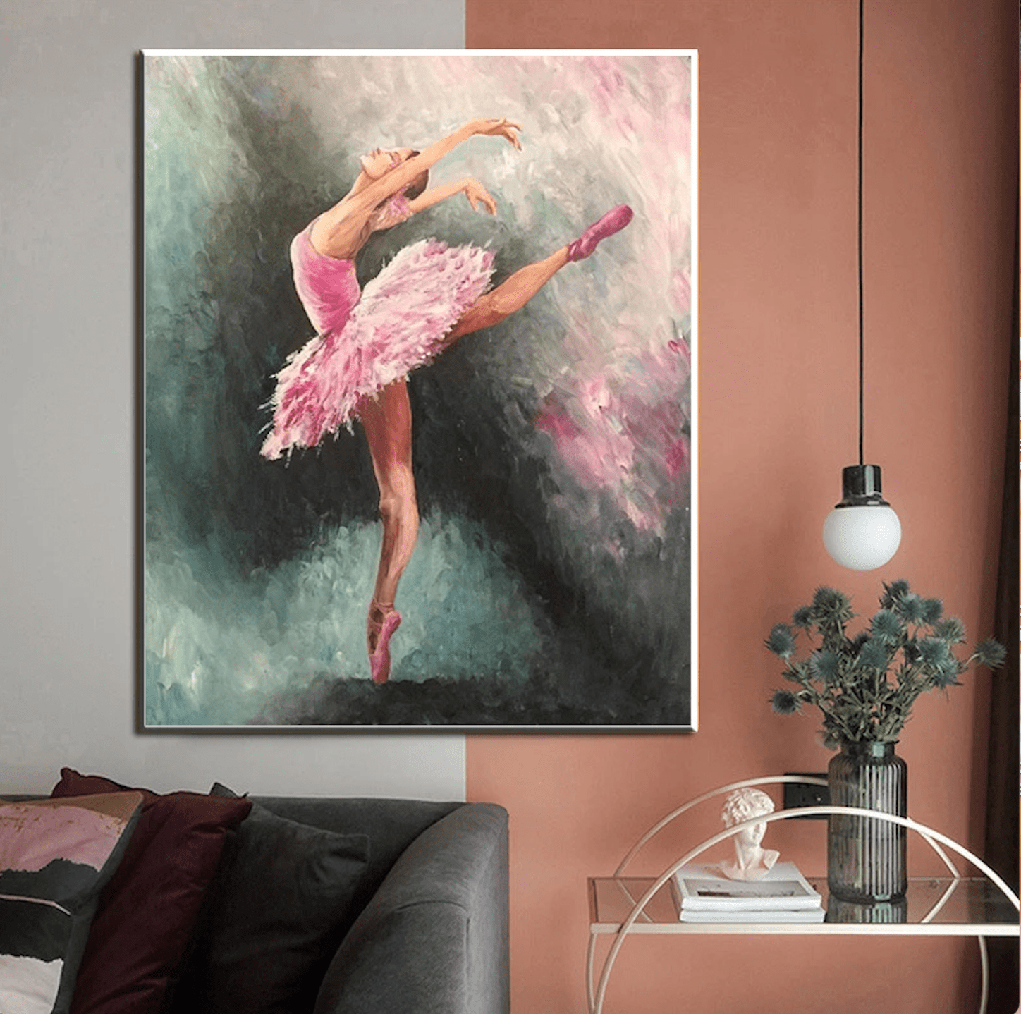 paintingnumberart Paint By Numbers Kit-Ballet Girl pink