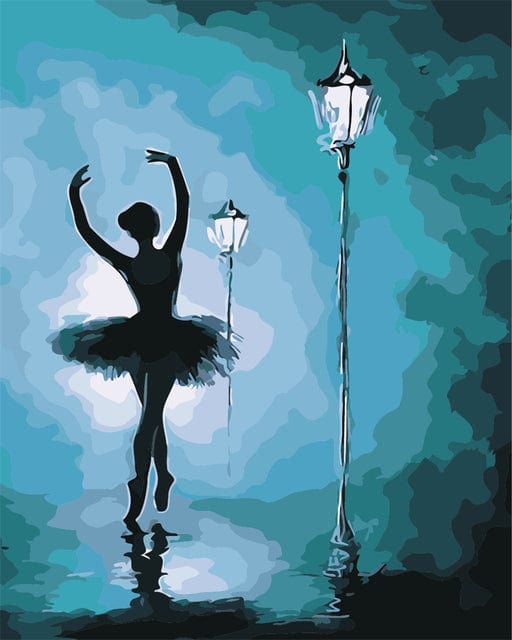 paintingnumberart Paint By Numbers Kit-Ballet under the street light