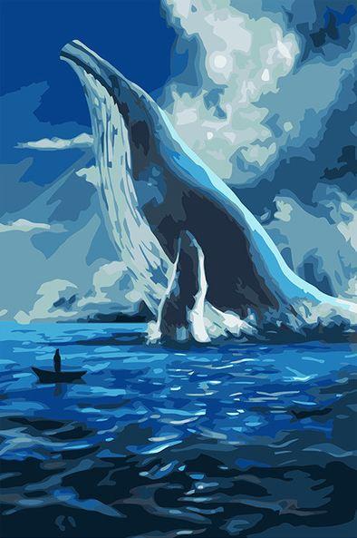 paintingnumberart Paint By Numbers Kit-Big Blue Whale