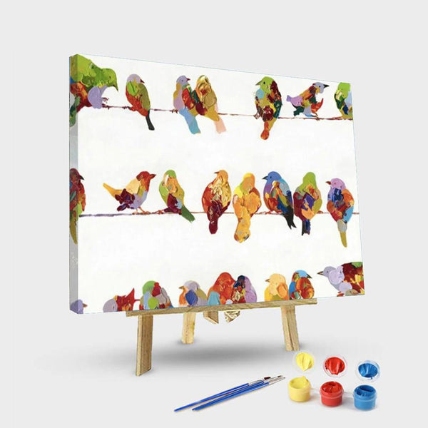 paintingnumberart Paint By Numbers Kit – Birds on a Wire