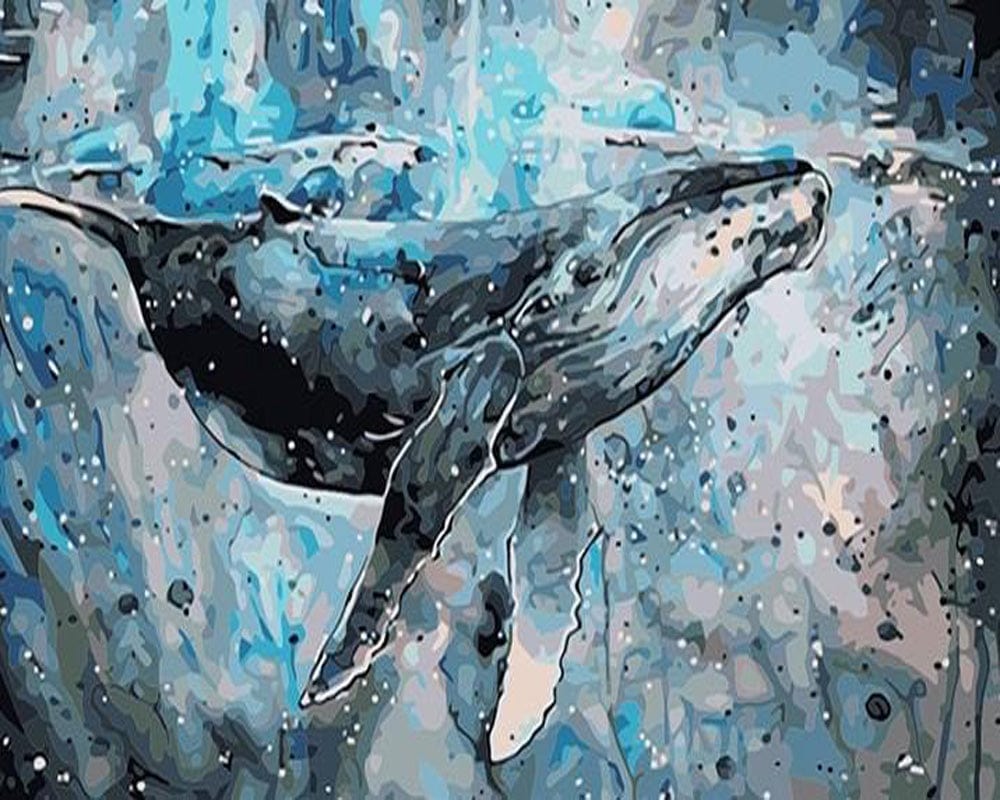 paintingnumberart Paint By Numbers Kit – Blue Big whale