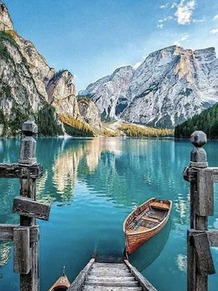paintingnumberart Paint by Numbers Kit – Boat On The Lake
