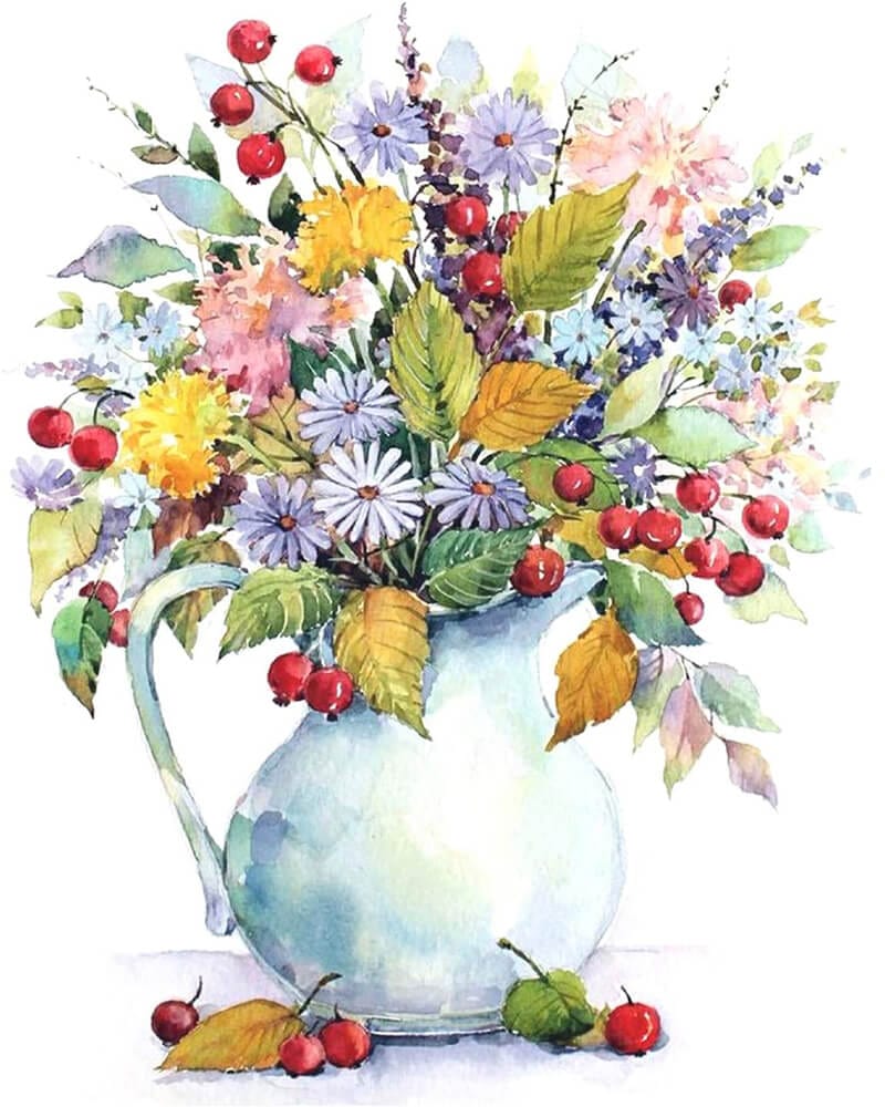 paintingnumberart Paint by Numbers Kit-Bouquet with Dandelions