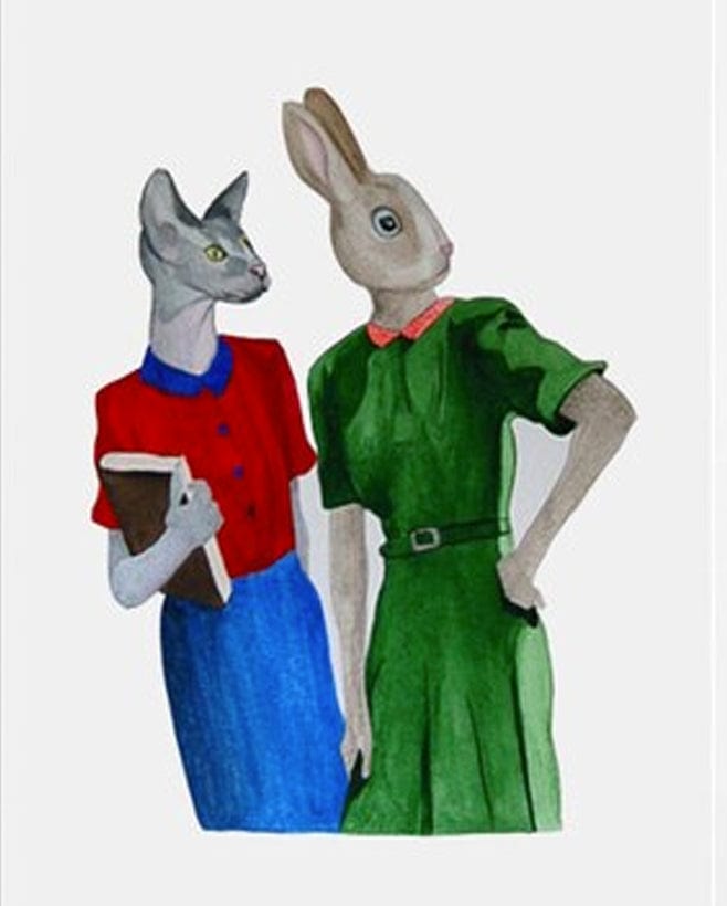 paintingnumberart Paint By Numbers Kit-Bunny and her friend