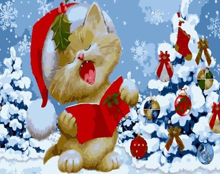 paintingnumberart Paint By Numbers Kit -Cartoon Christmas Painting