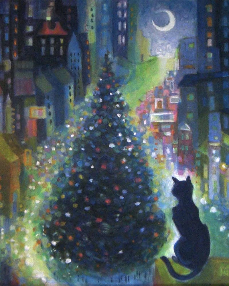 paintingnumberart Paint By Numbers Kit – Cat By Christmas Tree