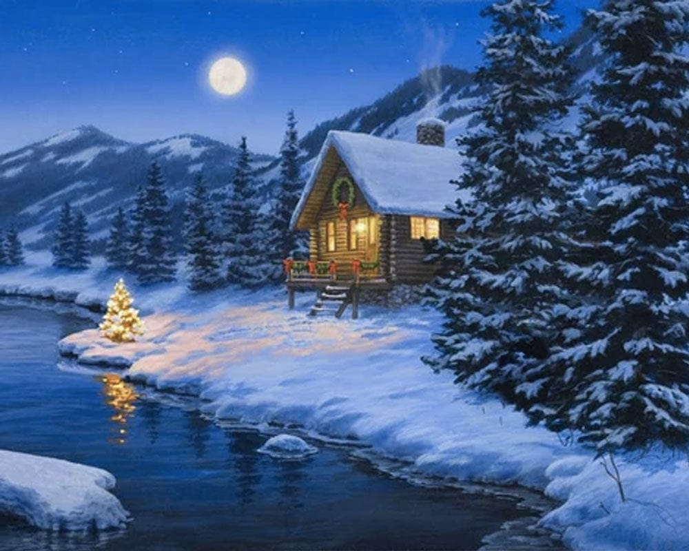 paintingnumberart Paint By Numbers Kit – Christmas Cabin