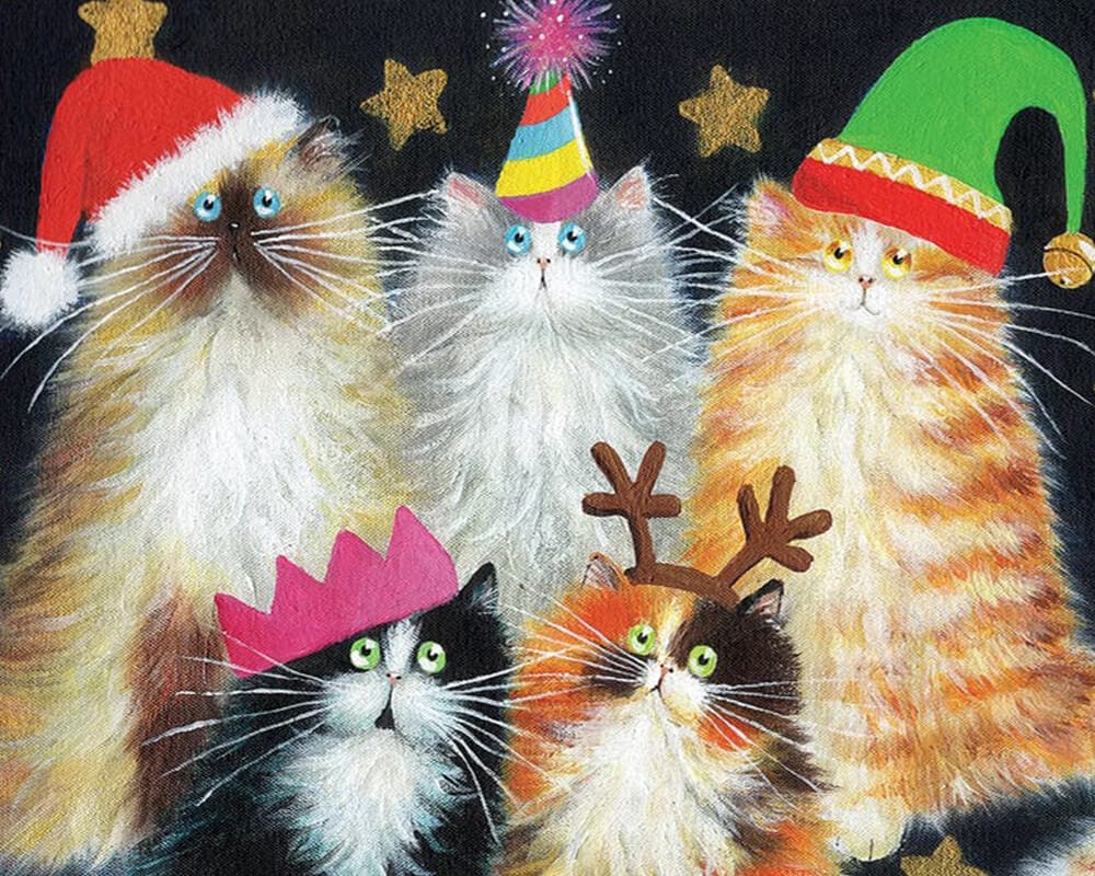 paintingnumberart Paint By Numbers Kit-Christmas Cats
