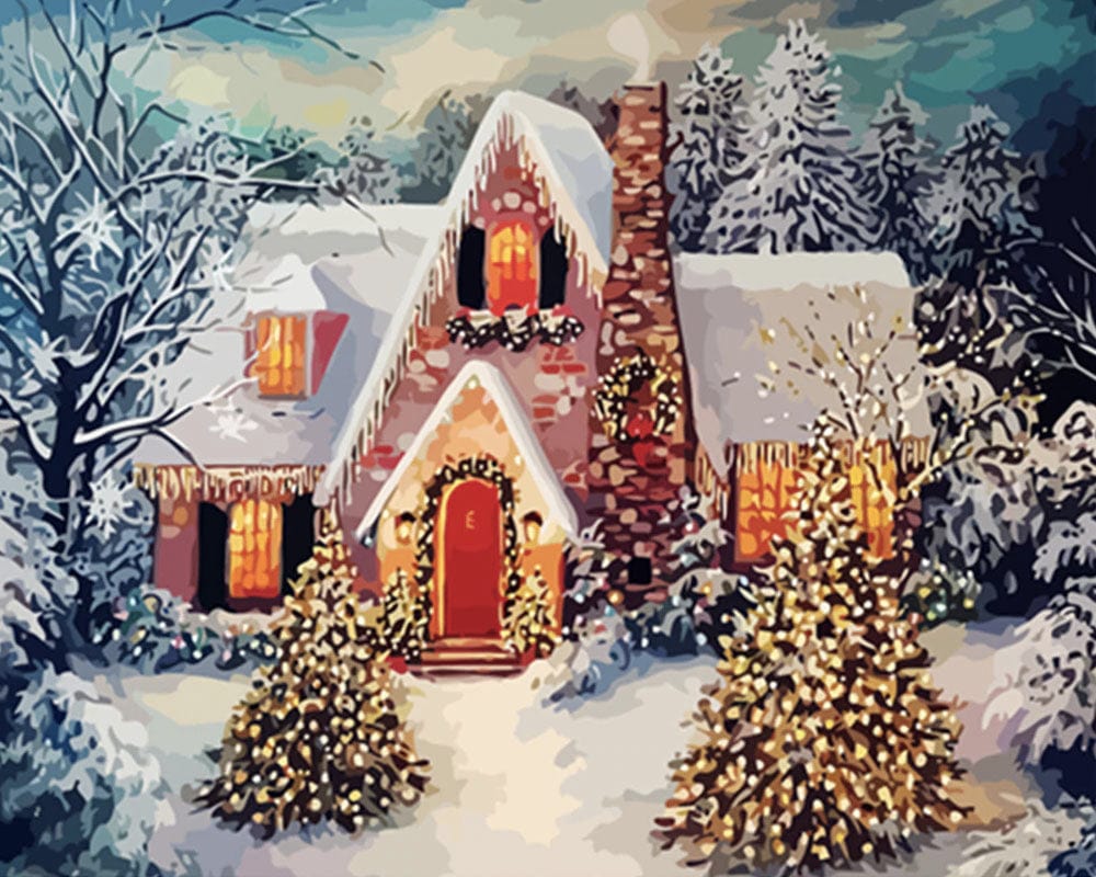 paintingnumberart Paint By Numbers Kit – Christmas Landscape