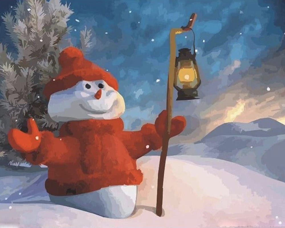 paintingnumberart Paint By Numbers Kit – Christmas Snowman