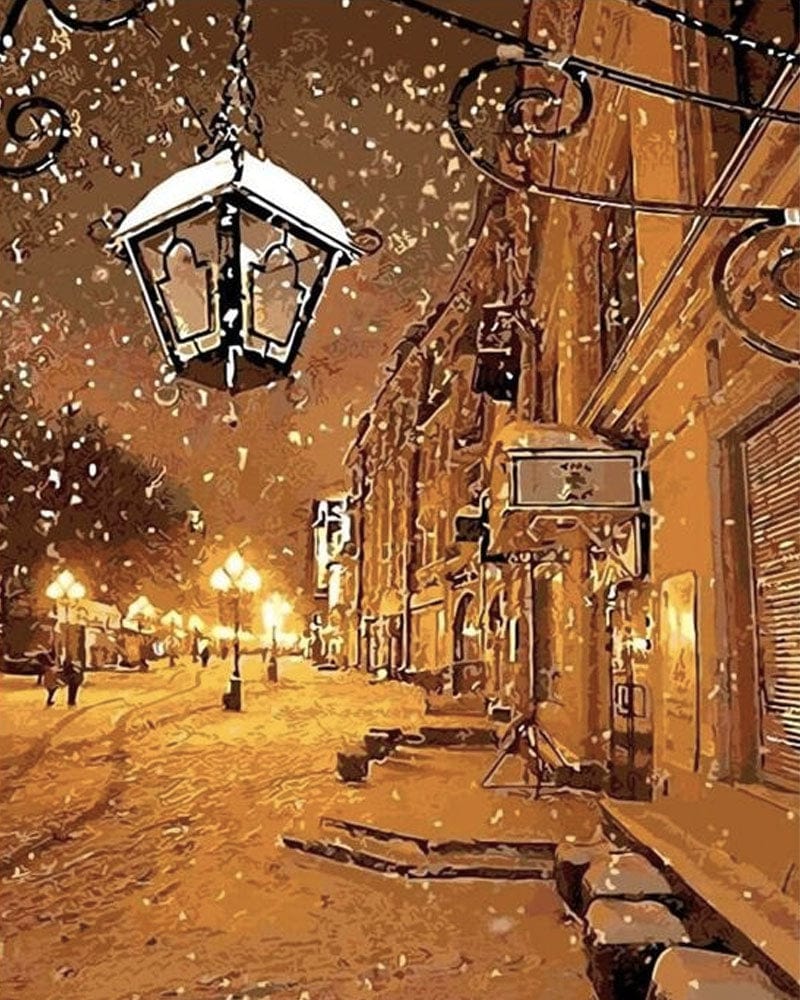 paintingnumberart Paint By Numbers Kit – Christmas Street Lamp