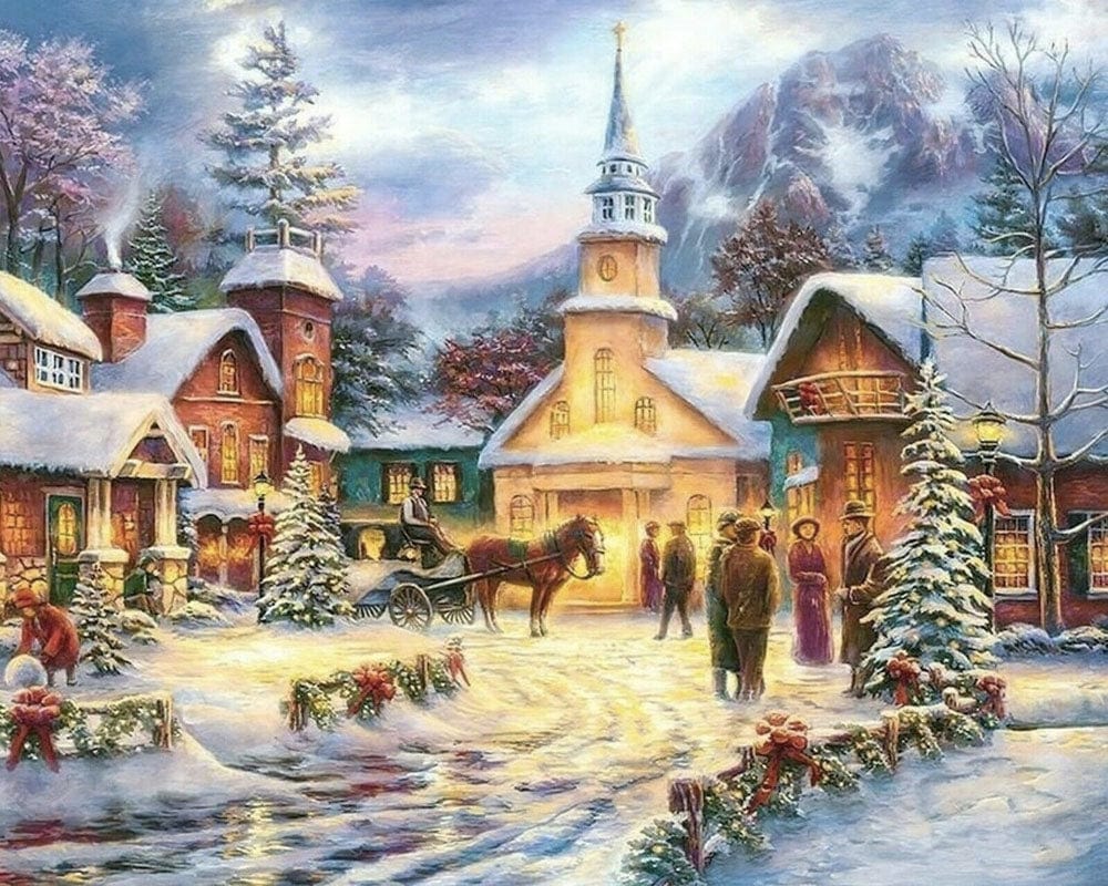 paintingnumberart Paint By Numbers Kit – Christmas Town