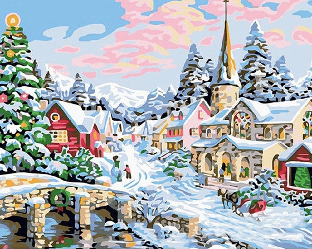 paintingnumberart Paint By Numbers Kit – Christmas Town2