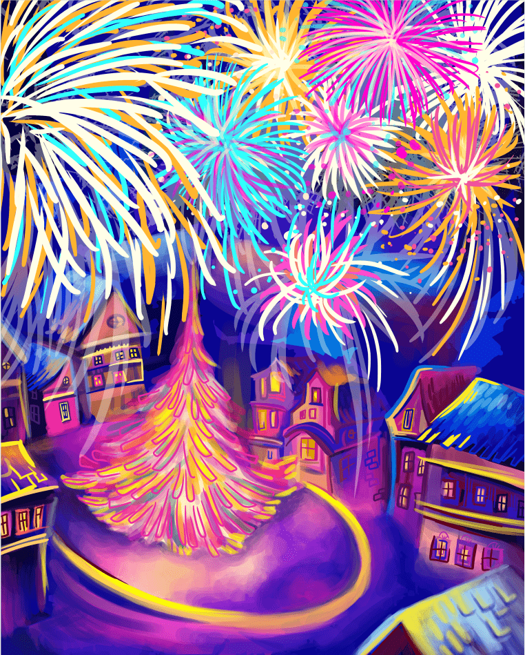 paintingnumberart Paint By Numbers Kit – Colorful city